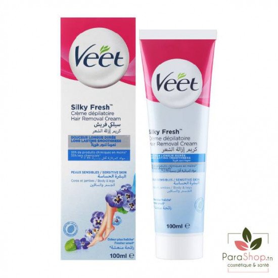 VEET Crème Dépilatoire Peau Sensible Silky Fresh 100ML VEET Crème Dépilatoire Peau Sensible Silky Fresh 100ML