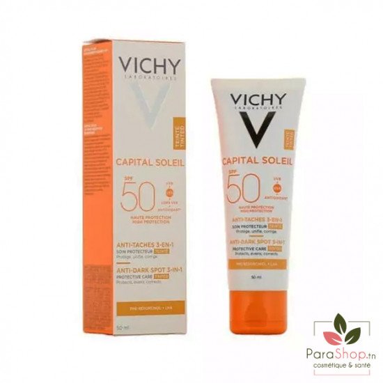 VICHY CAPITAL SOLEIL Soin Anti Taches Teinté 3-en-1 SPF50+