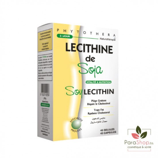 PHYTOTHERA LECITHINE de SOJA 45 Gelules