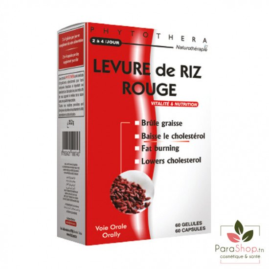 PHYTOTHERA Levure de Riz Rouge 60 Gélules