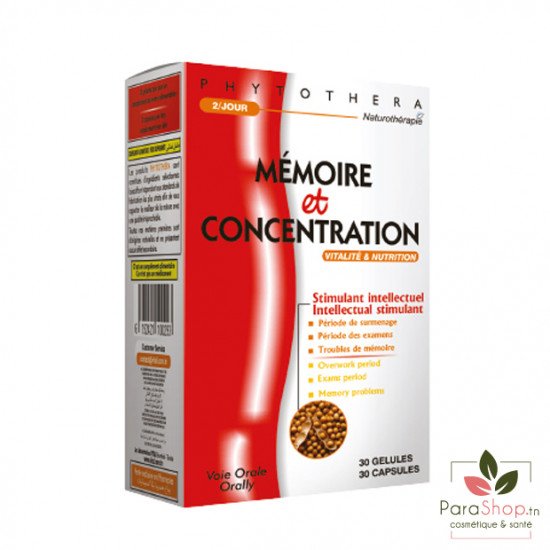 Phytothera MEMOIRE & CONCENTRATION 30 GELLULES