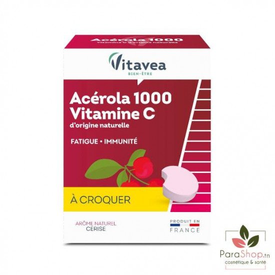 VITAVEA ACEROLA 1000 MG VITAMINE C - 24 COMPRIMES A CROQUER VITAVEA ACEROLA 1000 MG VITAMINE C - 24 COMPRIMES A CROQUER