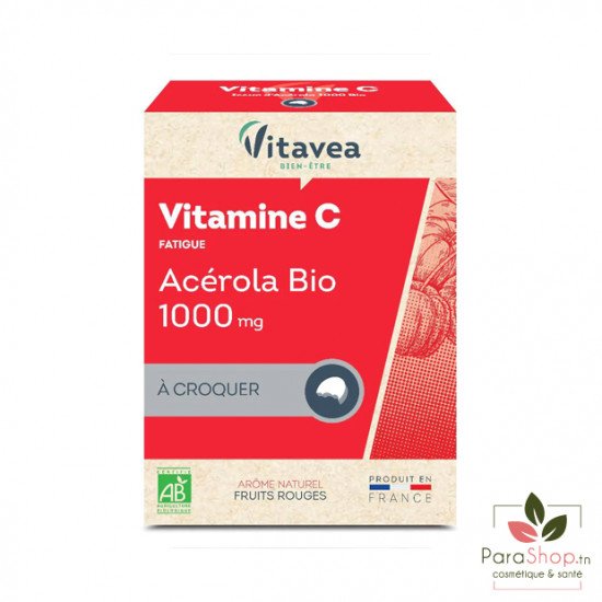 VITAVEA ACEROLA 1000 MG  VITAMINE C - 24 COMPRIMES A CROQUER