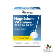 VITAVEA Magnésium + vitamines B1, B2, B6, B9, B12  VITAVEA Magnésium + vitamines B1, B2, B6, B9, B12