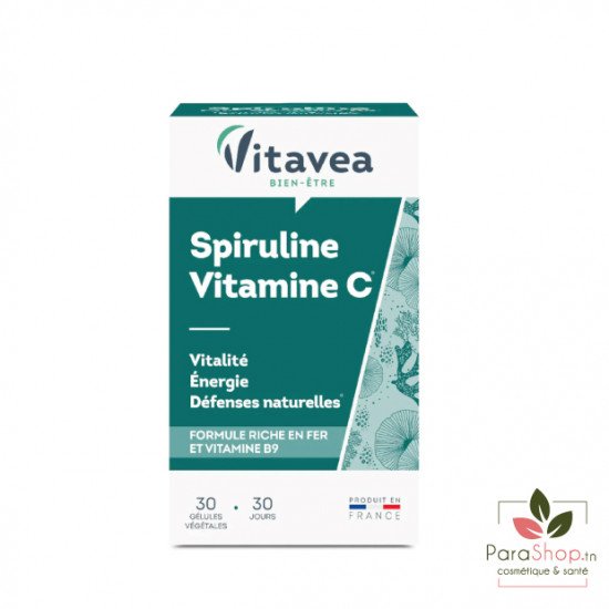 VITAVEA SPIRULINE VITAMINE C 30 Gelules 