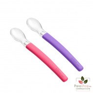 WEE BABY SET DE 2 CUILLERES SILICONE 6M+ - 122 WEE BABY SET DE 2 CUILLERES SILICONE 6M+ - 122