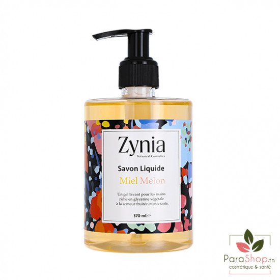 ZYNIA Savon Liquide Miel Melon 370ML