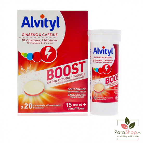 ALVITYL Boost Ginseng et Caféine 20 comprimés