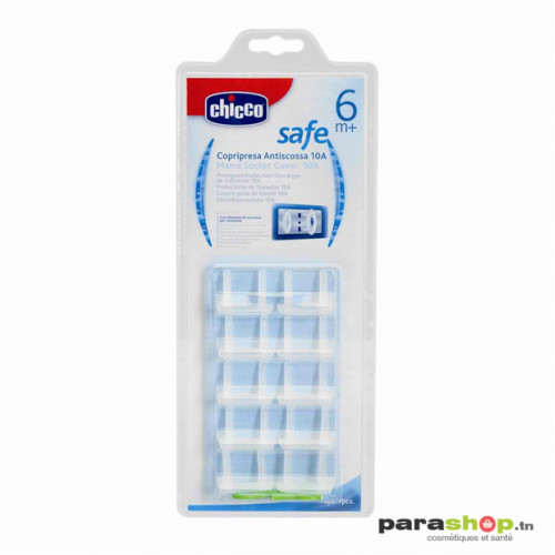 Chicco Lot De 10 Cache Prises Avec Clefs