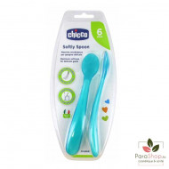 CHICCO Softly Spoon 2 Cuillères Souples 6m+ - Bleu CHICCO Softly Spoon 2 Cuillères Souples 6m+ - Bleu