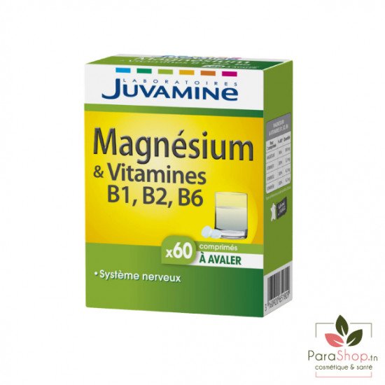 JUVAMINE MAGNESIUM ET VITAMINES B1, B2, B6 - 60 COMPRIMÉS