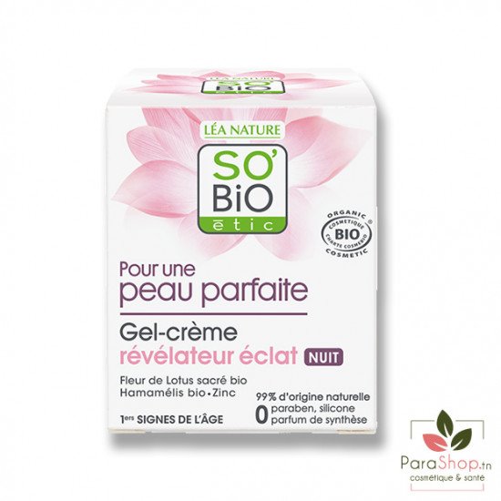 SO BiO GEL CREME REVELATEUR ECLAT NUIT 50ML