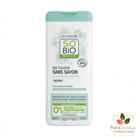 SO BiO Gel Douche Sans Savon 650ML