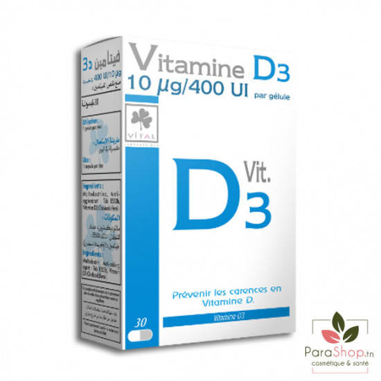 VITAL VITAMINE D3 30 Gelules