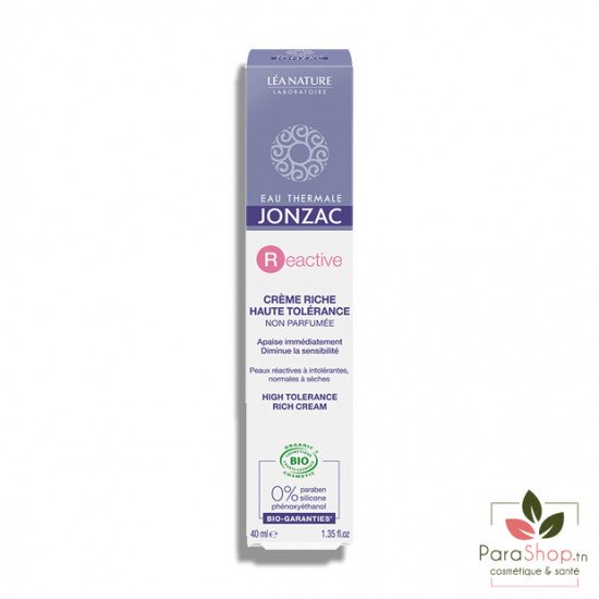 JONZAC REACTIVE CREME RICHE HAUTE TOLERANCE 40ML