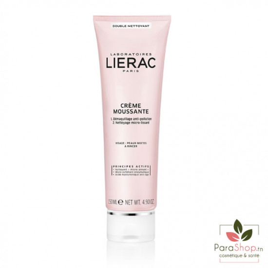 LIERAC CRÈME MOUSSANTE DOUBLE NETTOYANT 150ML