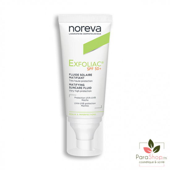 NOREVA EXFOLIAC FLUIDE SOLAIRE SPF 50+ 40ML