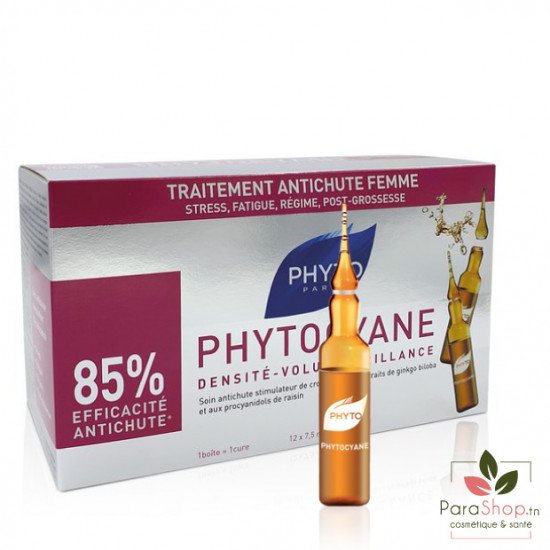 PHYTO PHYTOCYANE TRAITEMENT ANTICHUTE FEMME 12X7.5ML PHYTO PHYTOCYANE TRAITEMENT ANTICHUTE FEMME 12X7.5ML