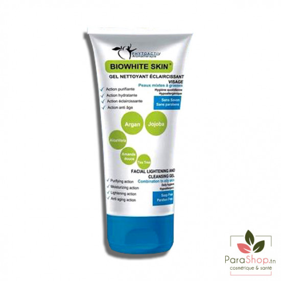 PHYTOACTIV BIOWHITE SKIN GEL NETTOYANT ECLAIRCISSANT 150ML