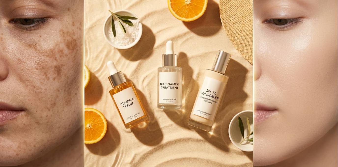 Sérums anti-taches et protection solaire pour traiter les taches brunes en été en Tunisie